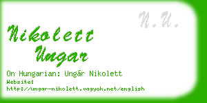 nikolett ungar business card